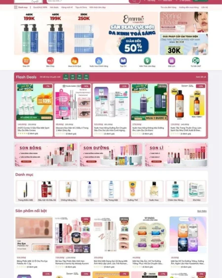Theme mỹ phẩm Dora Cosmetic