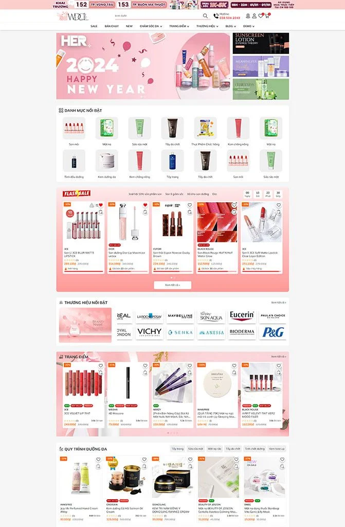 Theme mỹ phẩm WD Cos Lauder