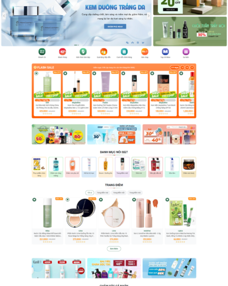 Theme mỹ phẩm Mew Cosmetics