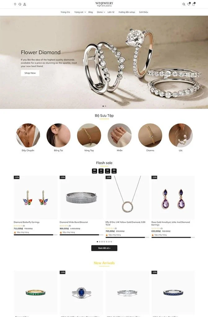 Theme trang sức WD Jewelry