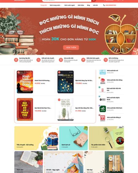 Theme sách Booknest