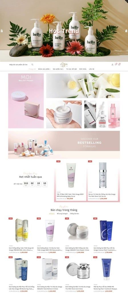 Theme F1GENZ Beauty Cosmetic - Làm Đẹp